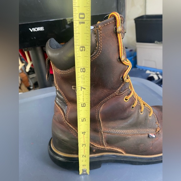 Red Wing Boots Mens Dynaforce Brown Leather Boots Safety Toe 4200 Size 11.5 B - Picture 3 of 11